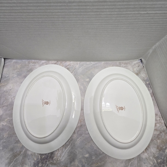 2 Haddon Hall Minton Bone China Oval Platters B-1451 13 3/4" × 10 34" B-1451 - Picture 8 of 12